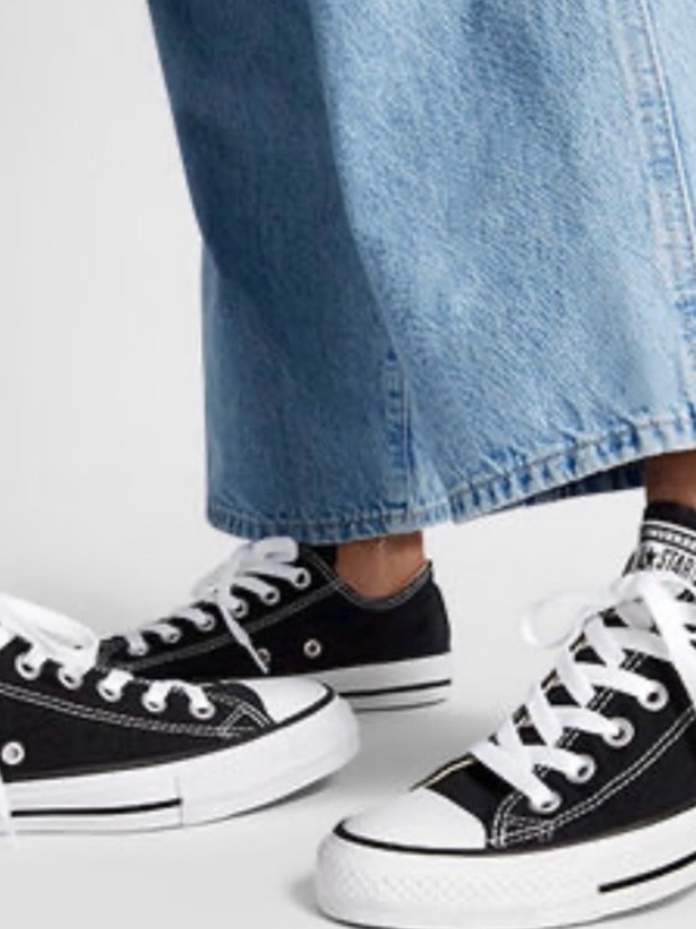 Converse Black and White Low Top Sneakers - Picture 8 of 9